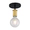 Nuvo Fixture, Semi Flush, 1-Lght, Incandescent, 100W, 120V, A19, Medium Bse, Weight: 1.56 60/7343 - alternate 1